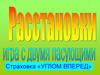 Расстановки. Игра с двумя пасующими. Страховка «углом вперед»