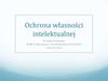 Ochrona własności intelektualnej
