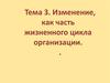 Изменение как часть жизненного цикла организации