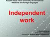 Independent work