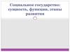 Социальное государство: сущность, функции, этапы развития