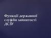 Функції державної служби зайнятості ДСЗУ