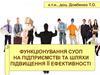 Функціонування СУОП на підприємстві та шляхи підвищення її ефективності