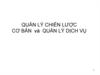 Quản lý chiến lược cơ bản và quản lý dịch vụ