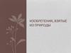 Изобретения, взятые из природы