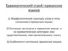 Грамматический строй германских языков