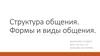 Структура общения. Формы и виды общения