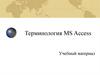 Терминология MS Access