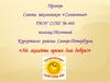 Проект Совета школьников «Солнечные» СОШ № 466 поселка Песочный Курортного района Санкт-Петербурга «Не жалейте время для добра!»