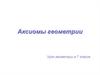 Аксиомы геометрии