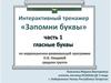 Интерактивный тренажер «Запомни буквы». Часть 1. Гласные буквы