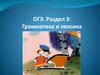ОГЭ. Раздел 3: Грамматика и лексика