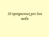 10 прекрасных роз для тебя