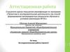 Аттестационная работа. Исследовательская работа (проект)