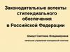 Законодательные аспекты стипендиального обеспечения в Российской Федерации