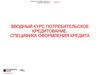 Вводный курс. Потребительское кредитование. Специфика оформления кредита
