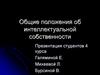 Общие положения об интеллектуальной собственности