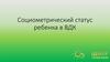 Социометрический статус ребенка в ВДК