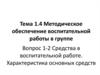 Методическое обеспечение воспитательной работы в группе