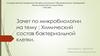 Химический состав бактериальной клетки
