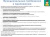 Функциональные требования к приложению