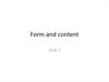 Form and content