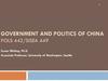 Government and politics of china pols 442/sisea 449