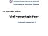 Viral Hemorrhagic Fever