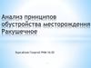 Анализ принципов обустройства месторождения Ракушечное