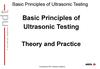 Basic principles of ultrasonic testing