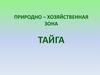 Природно-хозяйственная зона тайга