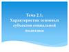Характеристика основных субъектов социальной политики