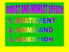 Direct and indirect speech