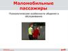 Маломобильные пассажиры. Психологические особенности общения и обслуживания