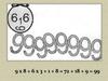 Таблица умножения с числом 9